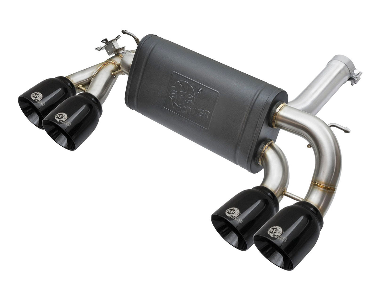 aFe Power MACH Force-Xp 3 IN to 2-1/2 IN 304 Stainless Steel Axle-Back Exhaust System — BMW M2 (F87) 16-18 L6-3.0L (t) N55 — 49-36333-B