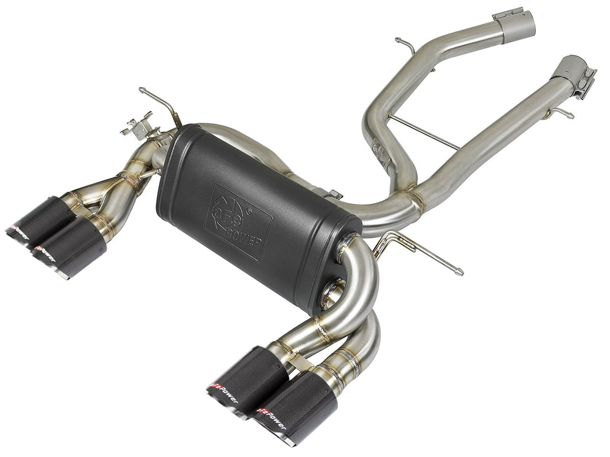aFe Power MACH Force-Xp 3 IN to 2-1/2 IN 304 Stainless Steel Axle-Back Exhaust System — BMW M3/M4 (F80/82/83) 15-20 L6-3.0L (tt) S55 — 49-36338-1C