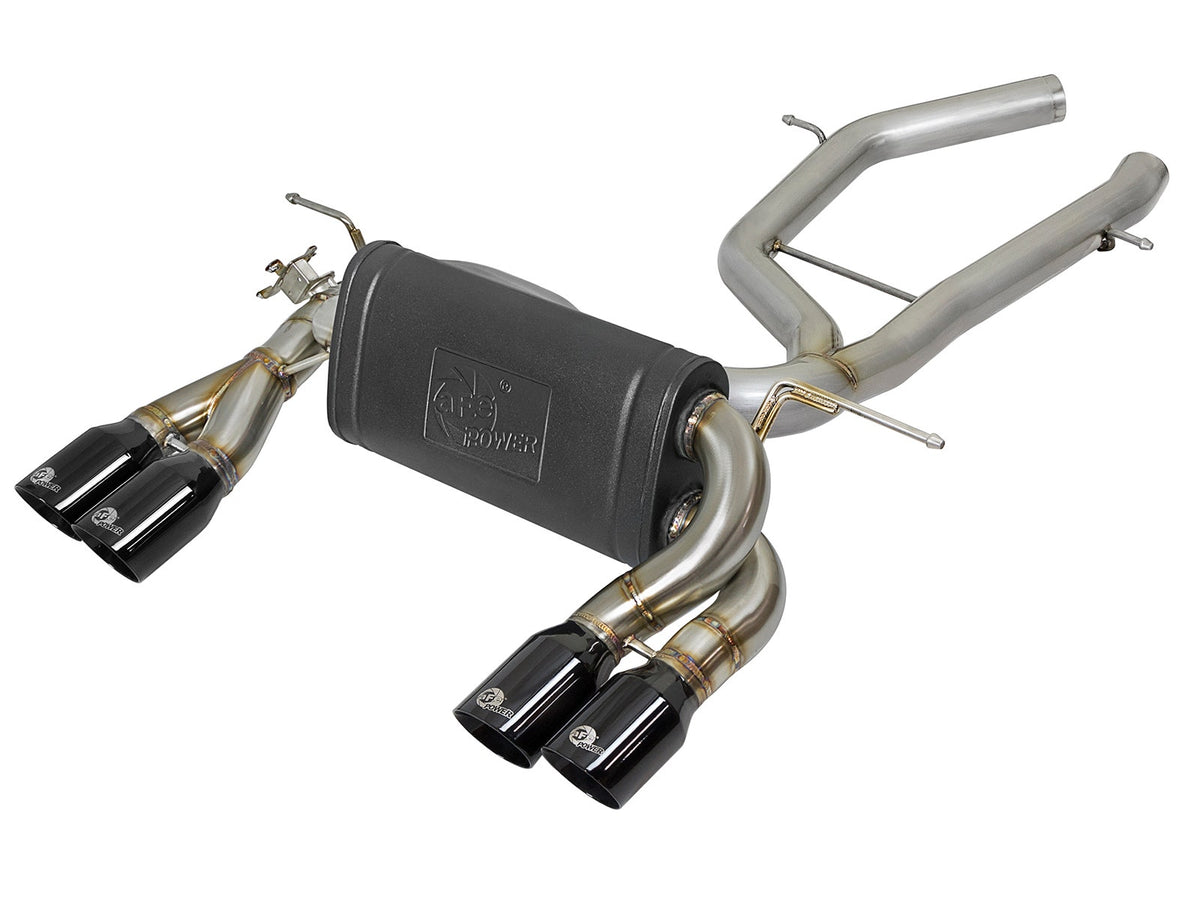aFe Power MACH Force-Xp 3 IN to 2-1/2 IN 304 Stainless Steel Axle-Back Exhaust System — BMW M3/M4 (F80/82/83) 15-20 L6-3.0L (tt) S55 — 49-36338-B