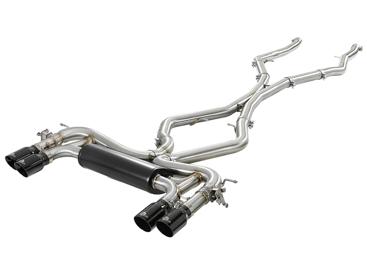 aFe Power MACH Force-Xp 3 IN 304 Stainless Steel Cat-Back Exhaust System — BMW X5 M (F85) / X6 M (F86) 15-19 V8-4.4L (tt) S63 — 49-36341-B