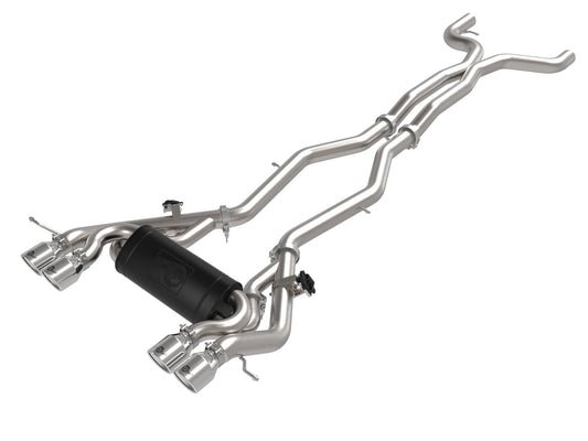 aFe Power MACH Force-Xp 3 IN to 2-1/2 IN 304 Stainless Steel Cat-Back Exhaust w/ Polished Tip — BMW M3/M4 (G80/82) 21-26 L6-3.0L (tt) S58 — 49-36351-P