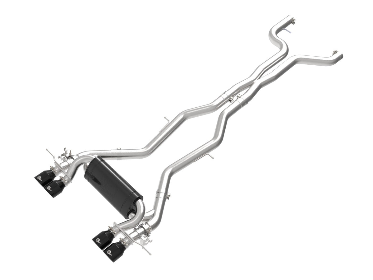 aFe Power MACH Force-Xp 3 IN to 2-1/2 IN 304 Stainless Steel Cat-Back Exhaust w/ Black Tip — BMW M2 (G87) 23-26 L6-3.0L (tt) S58 — 49-36353-B