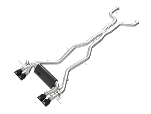 aFe Power MACH Force-Xp 3 IN to 2-1/2 IN 304 Stainless Steel Cat-Back Exhaust w/ Black Tip — BMW M2 (G87) 23-26 L6-3.0L (tt) S58 — 49-36353-B