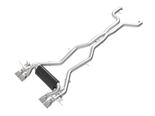 aFe Power MACH Force-Xp 3 IN to 2-1/2 IN 304 Stainless Steel Cat-Back Exhaust w/ Polished Tip — BMW M2 (G87) 23-26 L6-3.0L (tt) S58 — 49-36353-P