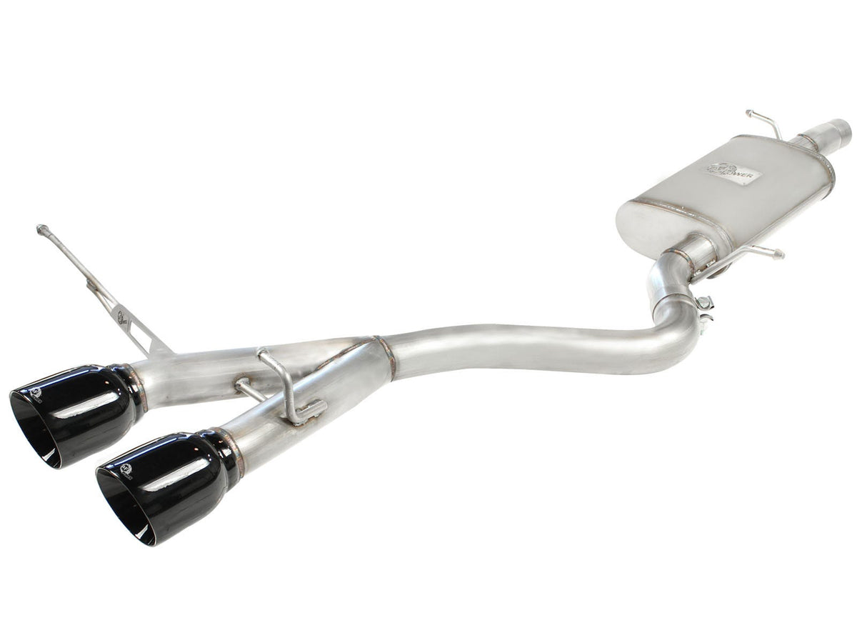 aFe Power MACH Force-Xp 2-1/2 IN 304 Stainless Steel Cat-Back Exhaust System — Volkswagen R32 2008 V6-3.2L MKV — 49-36408-B