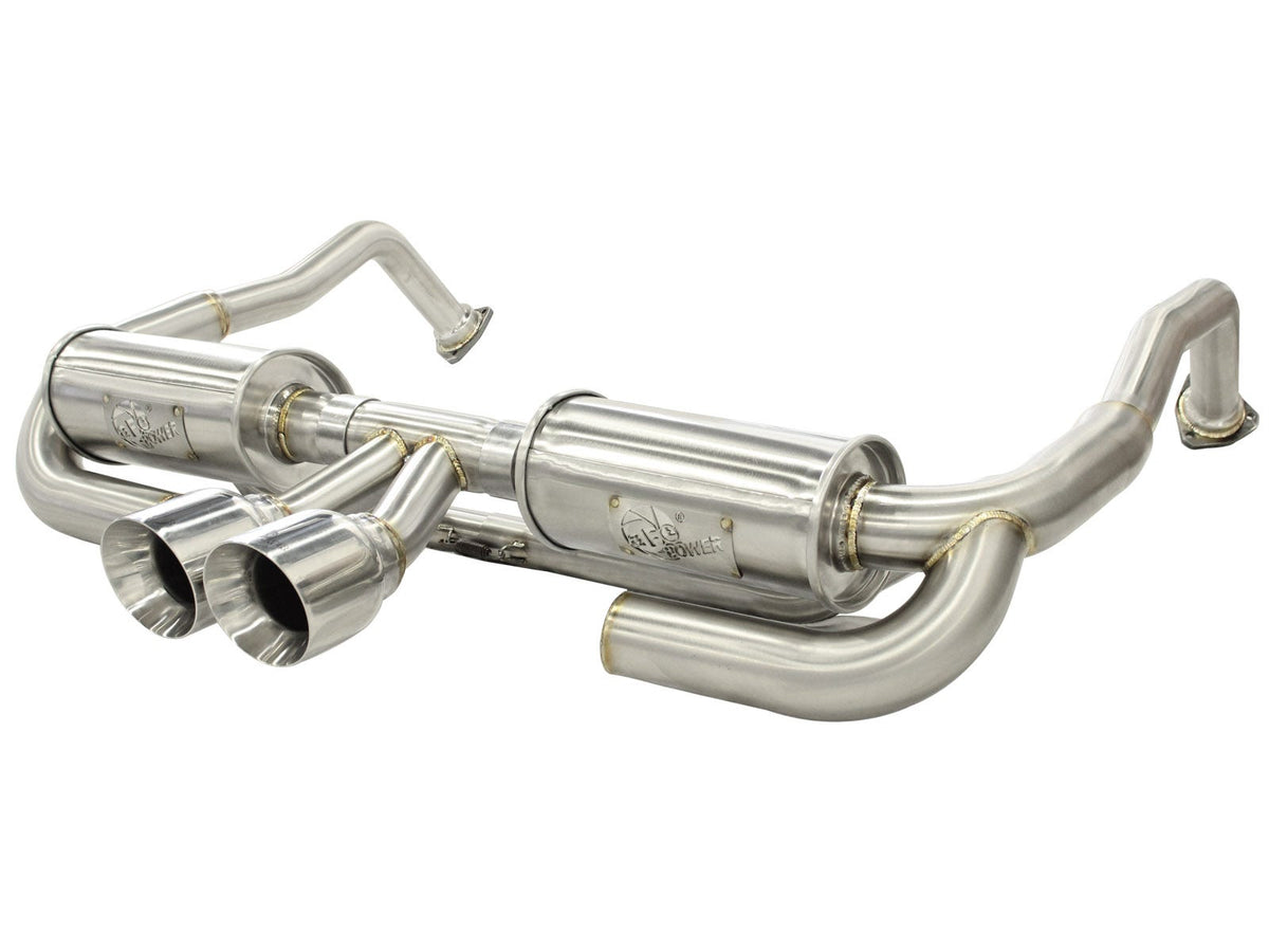 aFe Power MACH Force-Xp 2 IN to 2-1/2 IN 304 Stainless Steel Cat-Back Exhaust System — Porsche Boxster S (987.1) 05-08 H6-3.4L — 49-36409