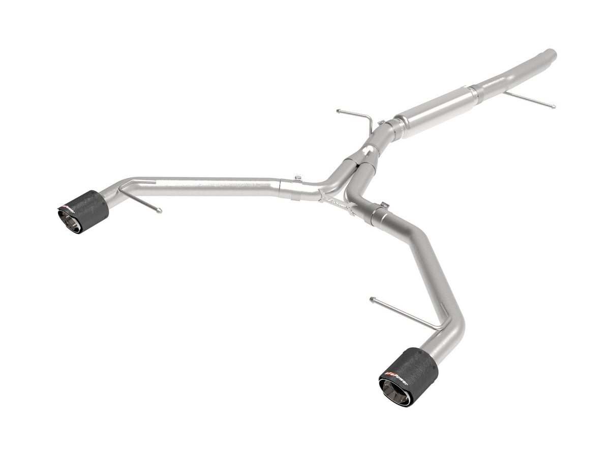 aFe Power MACH Force-Xp 3 IN to 2-1/2 IN 304 Stainless Steel Axle-Back Exhaust System — Audi A4 (B9) 17-19 L4-2.0L(t) — 49-36419-C