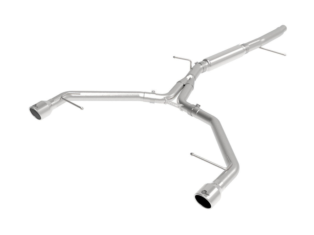aFe Power MACH Force-Xp 3 IN to 2-1/2 IN 304 Stainless Steel Axle-Back Exhaust System — Audi A4 (B9) 17-19 L4-2.0L(t) — 49-36419-P