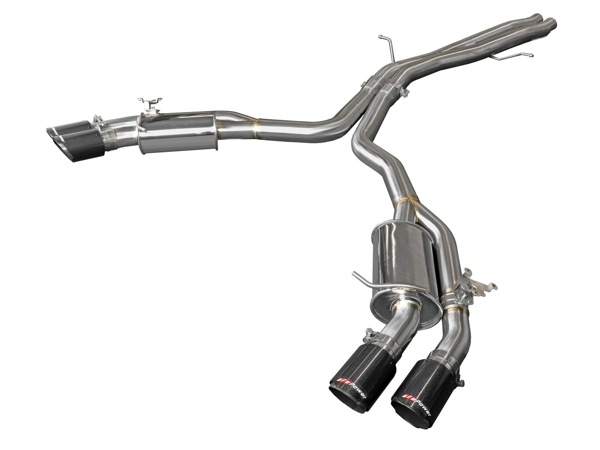 aFe Power MACH Force-Xp 3 IN to 2-1/2 IN 304 Stainless Steel Axle-Back Exhaust System — Audi RS5 Coupe 18-20 V6-2.9L (tt) — 49-36427-C