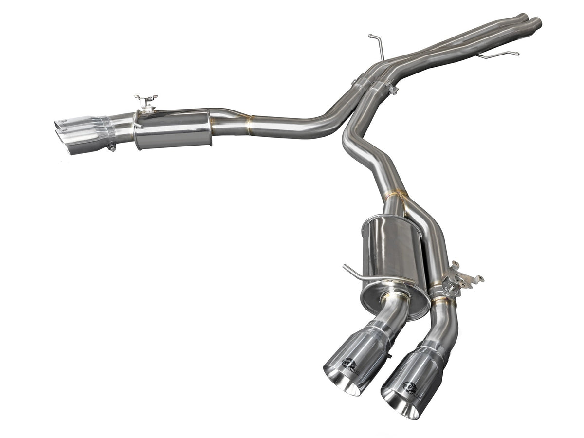aFe Power MACH Force-Xp 3 IN to 2-1/2 IN 304 Stainless Steel Axle-Back Exhaust System — Audi RS5 Coupe 18-20 V6-2.9L (tt) — 49-36427-P