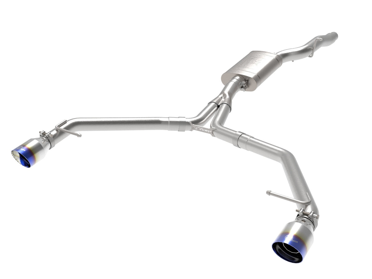 aFe Power MACH Force-Xp 3 IN to 2-1/2 IN 304 Stainless Steel Axle-Back Exhaust System — Audi Allroad 13-16 L4-2.0L (t) — 49-36437-L