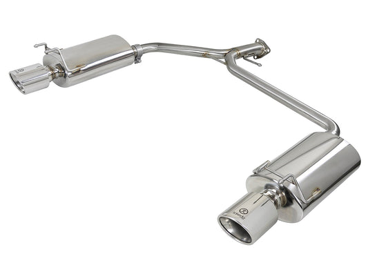 aFe Power Takeda 2-1/4 IN to 1-3/4 IN 304 Stainless Steel Axle-Back Exhaust System — Honda Accord Sport Sedan 13-16 L4-2.4L — 49-36604