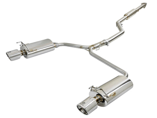 aFe Power Takeda 2-1/2 IN to Dual 1-3/4 IN 304 Stainless Steel Cat Back System — Honda Accord 13-17 L4-2.4L — 49-36605