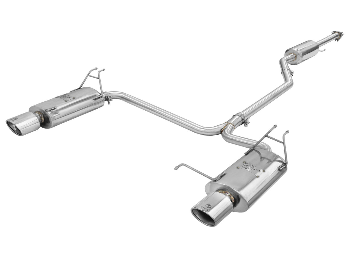 aFe Power Takeda 2-1/4 IN to 2 IN 304 Stainless Steel Cat-Back Exhaust System — Honda Accord 08-12 V6-3.5L — 49-36612