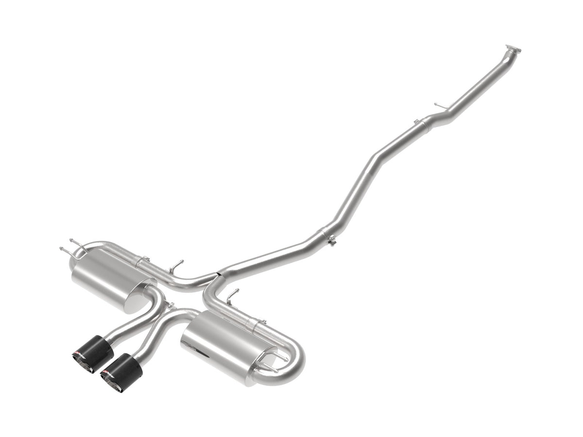 aFe Power Takeda 3 IN to 2-1/2 IN 304 Stainless Steel Cat-Back Exhaust System — Honda Civic Si Coupe 17-20 L4-1.5L (t) — 49-36618-1C