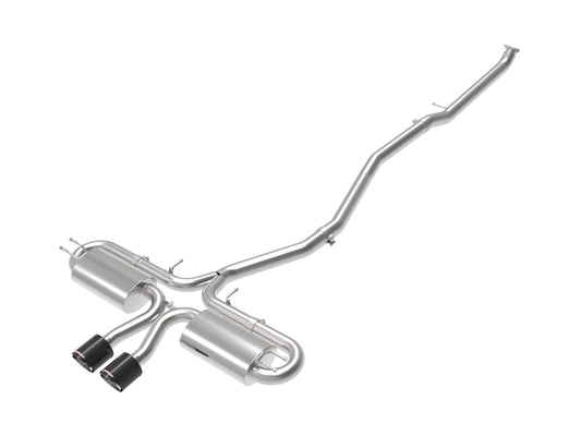 aFe Power Takeda 3 IN to 2-1/2 IN 304 Stainless Steel Cat-Back Exhaust System — Honda Civic Si Coupe 17-20 L4-1.5L (t) — 49-36618-1C