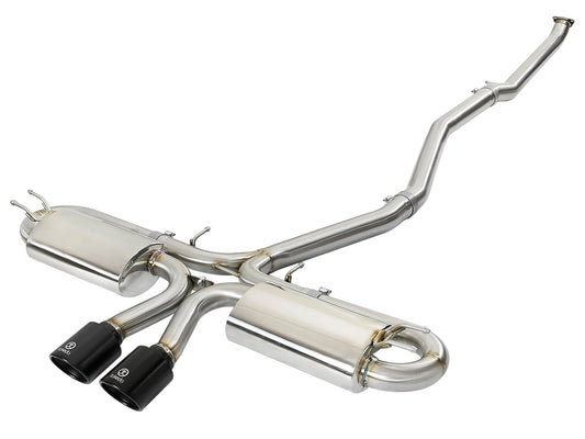aFe Power Takeda 3 IN to 2-1/2 IN 304 Stainless Steel Cat-Back Exhaust System — Honda Civic Si Coupe 17-20 L4-1.5L (t) — 49-36618-B
