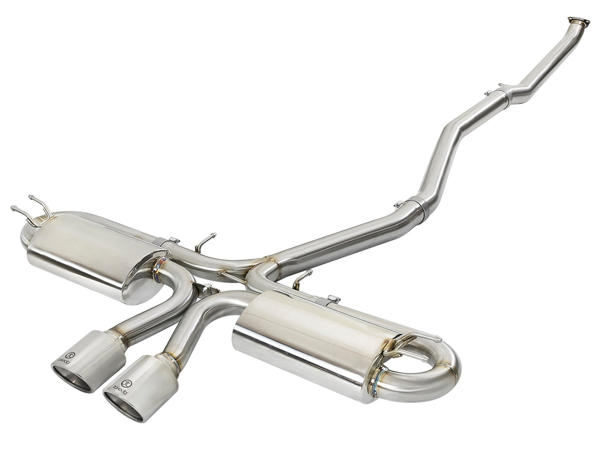 aFe Power Takeda 3 IN to 2-1/2 IN 304 Stainless Steel Cat-Back Exhaust System — Honda Civic Si Coupe 17-20 L4-1.5L (t) — 49-36618-P