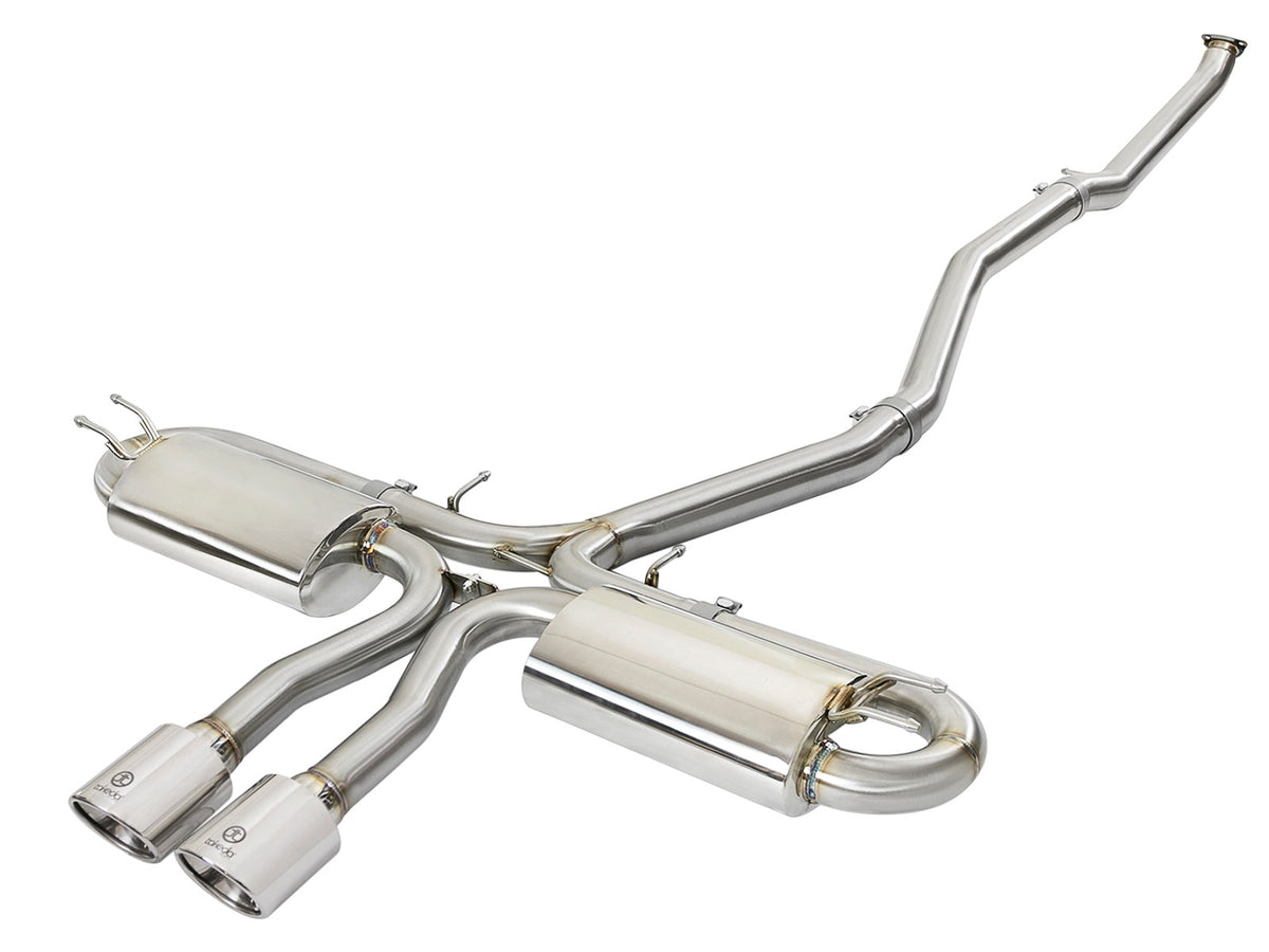 aFe Power Takeda 3 IN to 2-1/2 IN 304 Stainless Steel Cat-Back Exhaust System — Honda Civic Si Sedan 17-20 L4-1.5L (t) — 49-36621-P