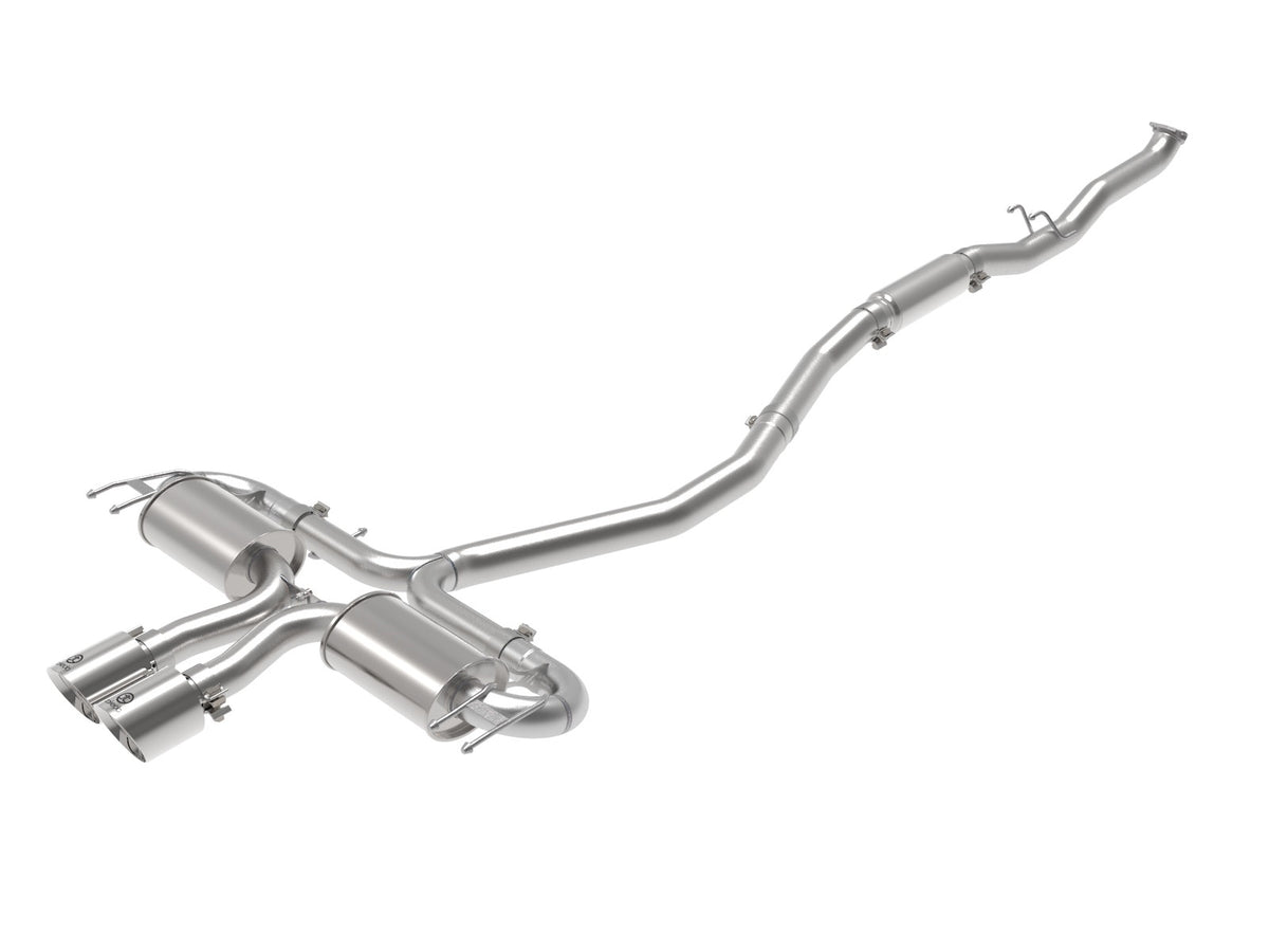 aFe Power Takeda 3 IN to 2-1/2 IN 304 Stainless Steel Cat-Back Exhaust System — Honda Civic Sport 17-21 L4-1.5L (t) — 49-36624-P
