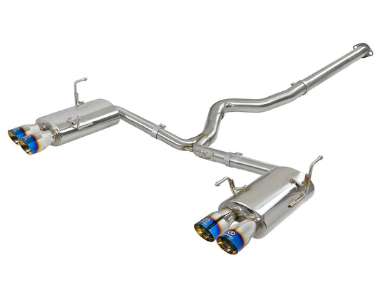 aFe Power Takeda 3 IN to 2-1/4 IN 304 Stainless Steel Cat-Back Exhaust System — Subaru WRX/STi 15-21 H4-2.0/2.5L (t) — 49-36801-L
