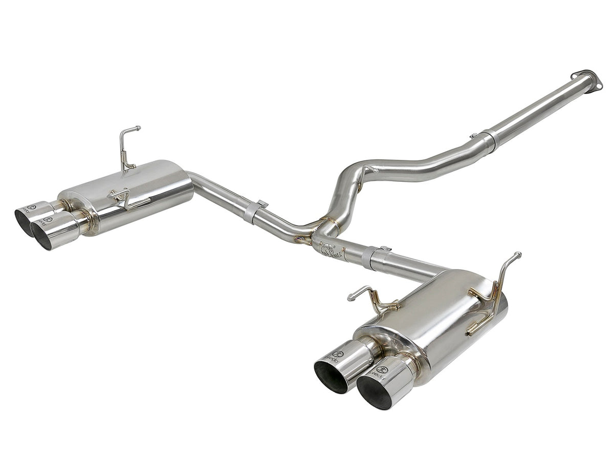 aFe Power Takeda 3 IN to 2-1/4 IN 304 Stainless Steel Cat-Back Exhaust System — Subaru WRX/STi 15-21 H4-2.0/2.5L (t) — 49-36801-P