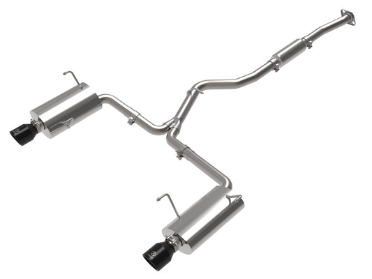 aFe Power Takeda 2-1/2 IN to 2-1/4 IN 304 Stainless Steel Cat-Back Exhaust System w/ Black Tip — Subaru Forester XT 14-18 H4-2.5L (t) — 49-36804-B