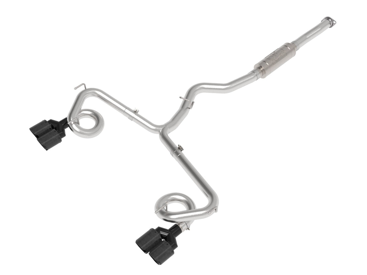 aFe Power Takeda 3 IN to 2-1/2 IN 304 Stainless Steel Cat-Back Exhaust System w/ Carbon Fiber Tip — Subaru WRX/STi 15-21 H4-2.0/2.5L (t) — 49-36810-C