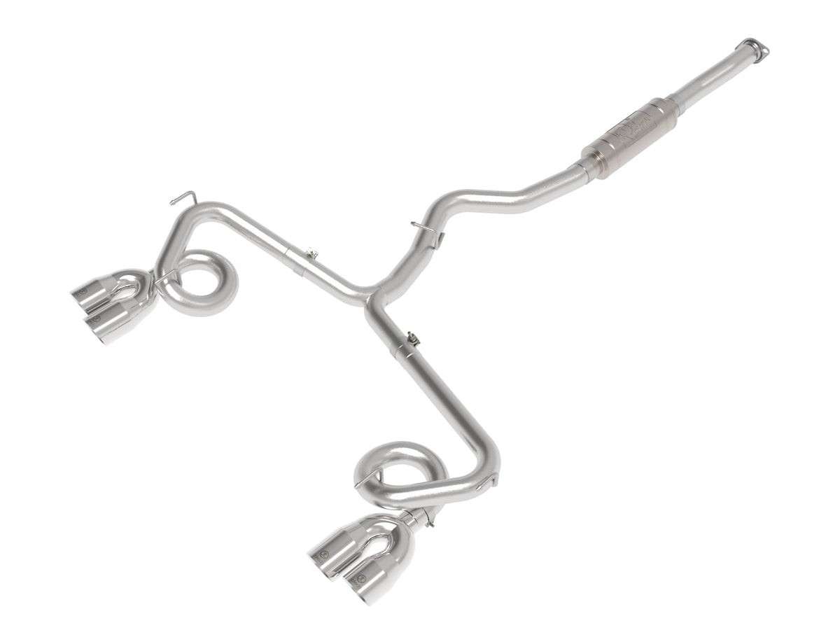 aFe Power Takeda 3 IN to 2-1/2 IN 304 Stainless Steel Cat-Back Exhaust System w/ Polished Tip — Subaru WRX/STi 15-21 H4-2.0/2.5L (t) — 49-36810-P