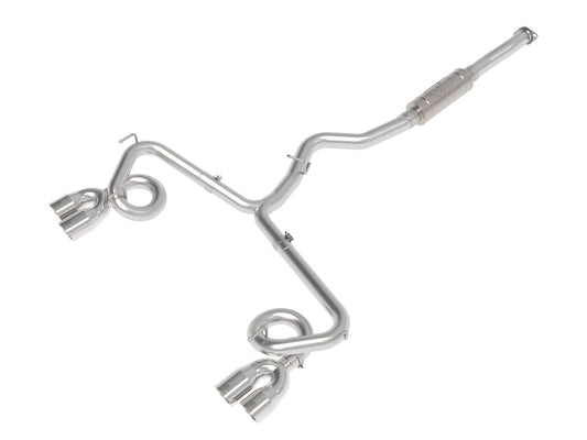 aFe Power Takeda 3 IN to 2-1/2 IN 304 Stainless Steel Cat-Back Exhaust System w/ Polished Tip — Subaru WRX/STi 15-21 H4-2.0/2.5L (t) — 49-36810-P