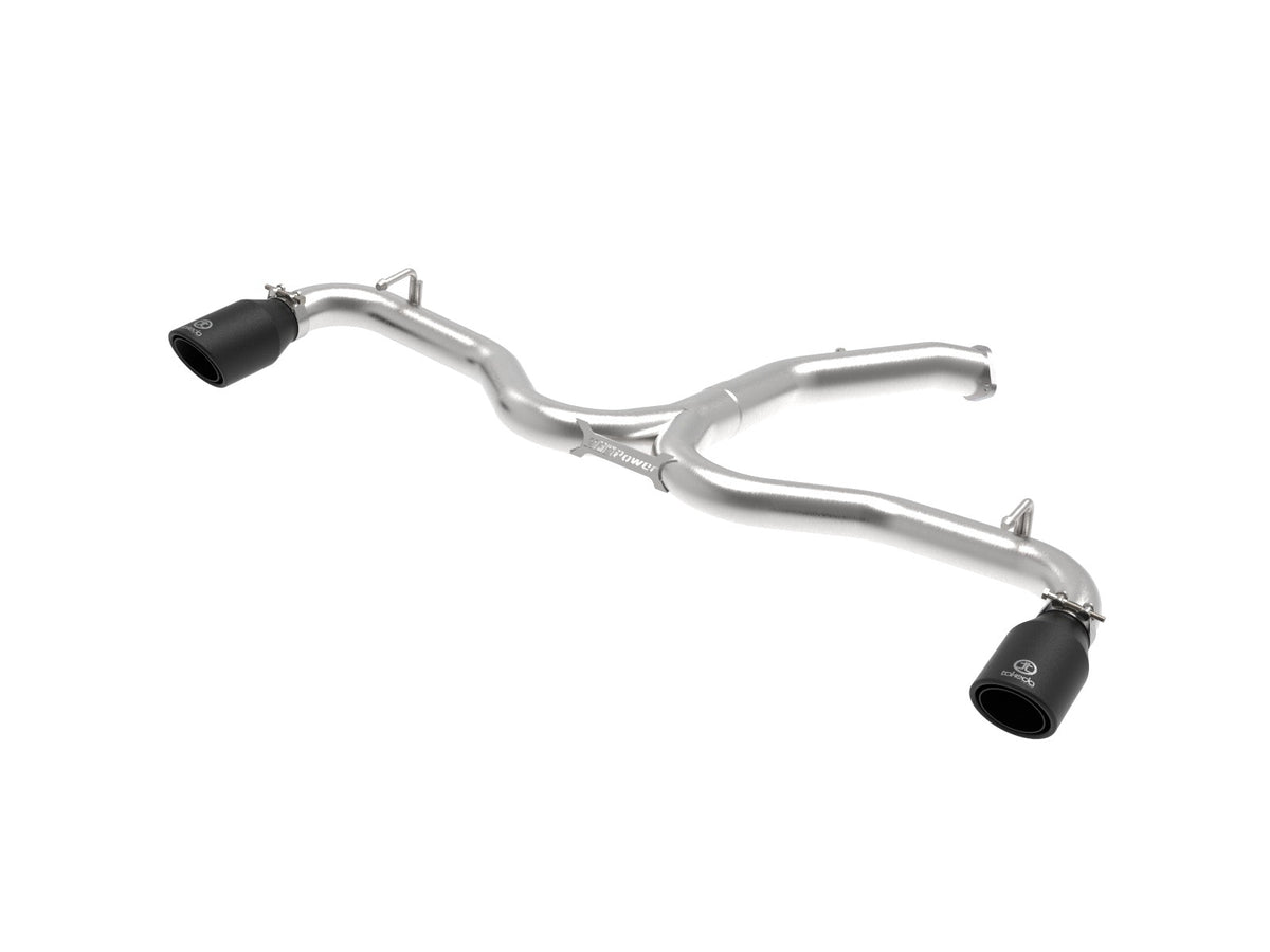 aFe Power Takeda 3 IN to 2-1/2 IN 304 Stainless Steel Axle-Back Exhaust — Hyundai Elantra GT 18-20 L4-1.6L (t) — 49-37002-1B