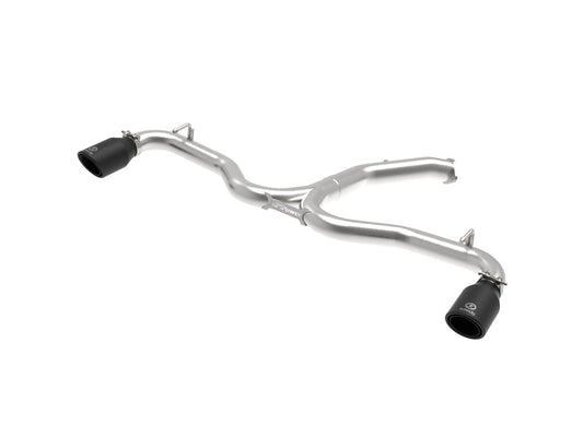aFe Power Takeda 3 IN to 2-1/2 IN 304 Stainless Steel Axle-Back Exhaust — Hyundai Elantra GT 18-20 L4-1.6L (t) — 49-37002-1B