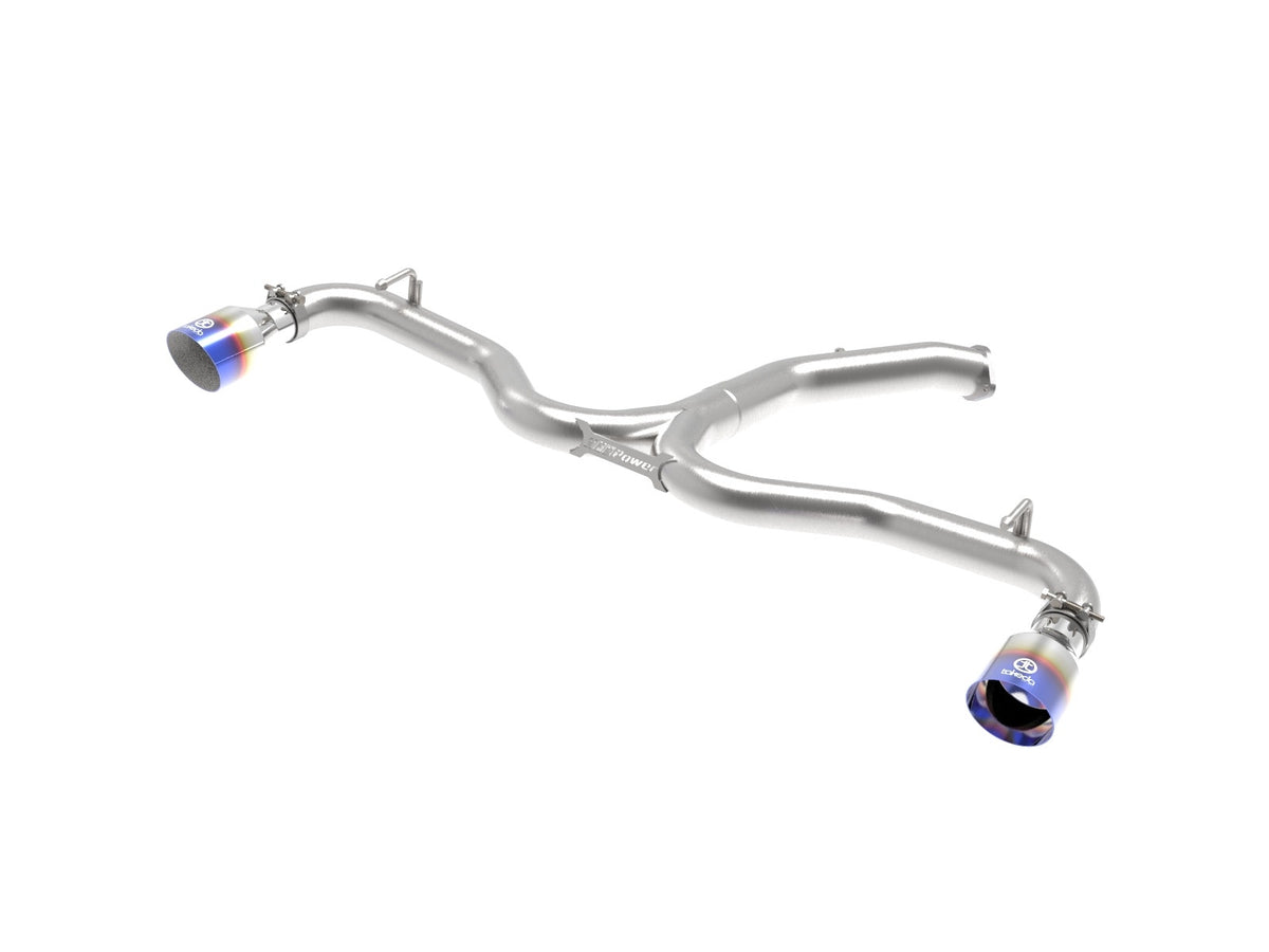 aFe Power Takeda 3 IN to 2-1/2 IN 304 Stainless Steel Axle-Back Exhaust — Hyundai Elantra GT 18-20 L4-1.6L (t) — 49-37002-1L