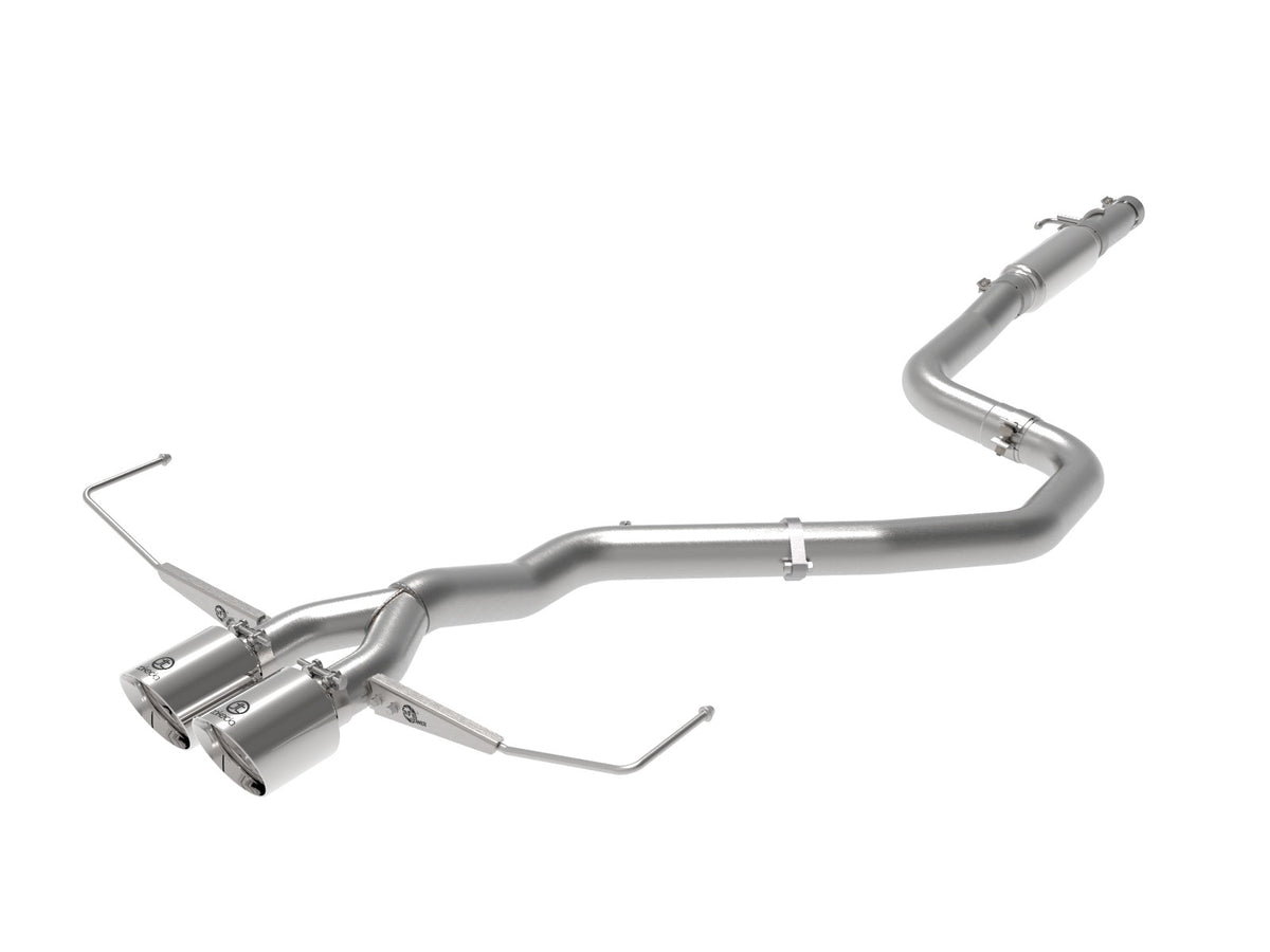 aFe Power Takeda 3 IN to 2-1/2 IN 304 Stainless Steel Cat-Back Exhaust System — Hyundai Veloster 19-21 L4-1.6L (t) — 49-37011-P