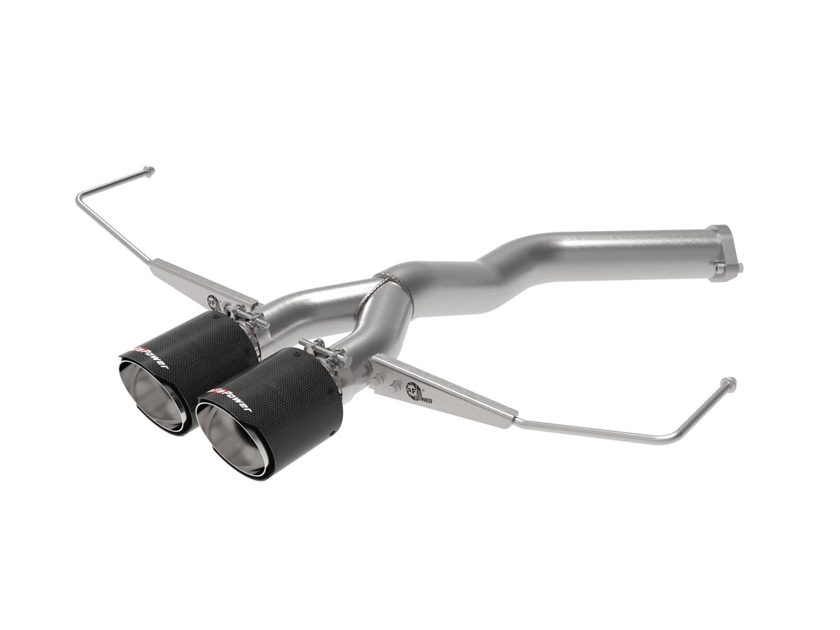 aFe Power Takeda 3 IN to 2-1/2 IN 304 Stainless Steel Axle-Back Exhaust System — Hyundai Veloster 19-21 L4-1.6L (t) — 49-37012-C