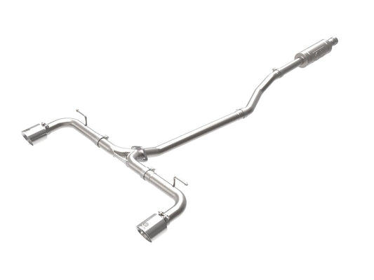 aFe Power Takeda 2-1/2 IN 304 Stainless Steel Cat-Back Exhaust System w/ Polished Tip — Mazda 3 Hatchback 14-18 L4-2.0/2.5L — 49-37015-P