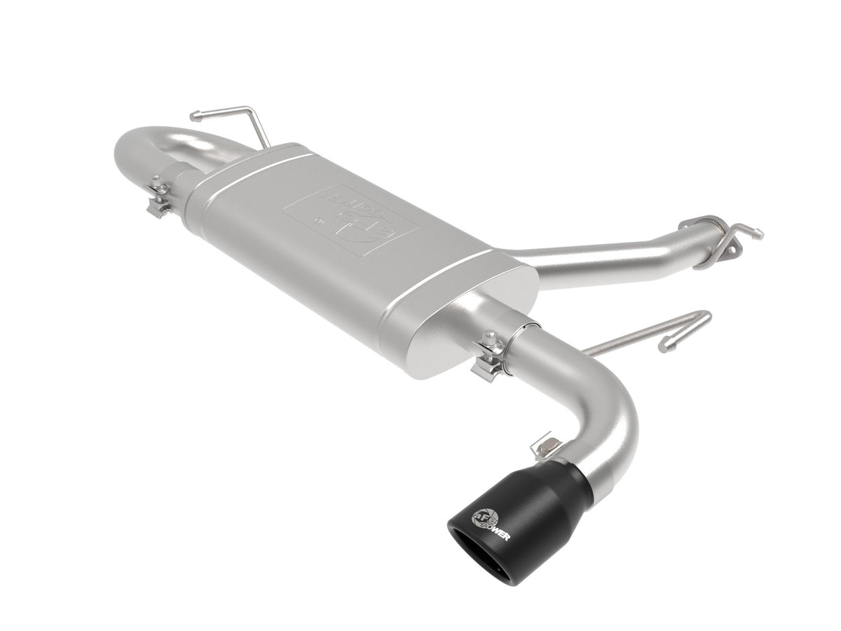 aFe Power Takeda 2-1/2 IN 304 Stainless Steel Axle-Back Exhaust System w/ Black Tip — Hyundai Kona 18-23 L4-1.6L (t) — 49-37017-B