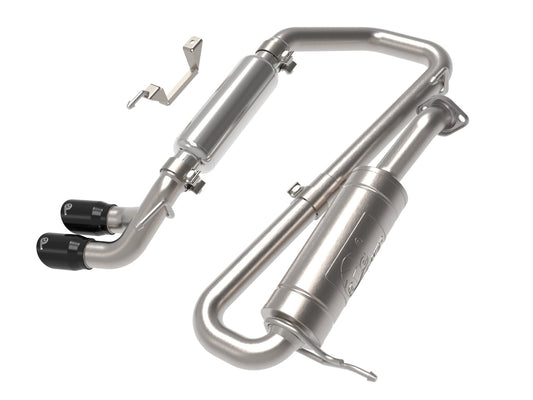 aFe Power Vulcan Series 2-1/4 IN 304 Stainless Steel Cat-Back Exhaust w/ Black Tip — Suzuki Jimny 18-25 L4-1.5L — 49-37020-B