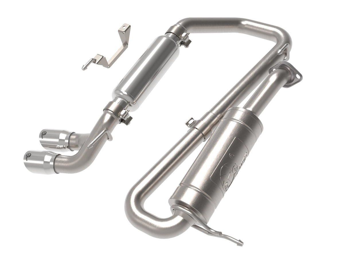 aFe Power Vulcan Series 2-1/4 IN 304 Stainless Steel Cat-Back Exhaust w/ Polished Tip — Suzuki Jimny 18-25 L4-1.5L — 49-37020-P