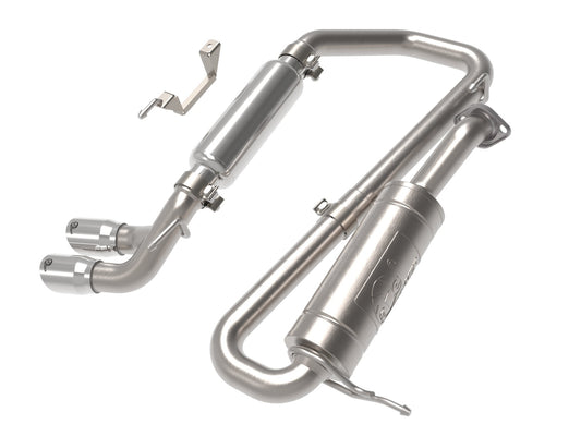aFe Power Vulcan Series 2-1/4 IN 304 Stainless Steel Cat-Back Exhaust w/ Polished Tip — Suzuki Jimny 18-25 L4-1.5L — 49-37020-P