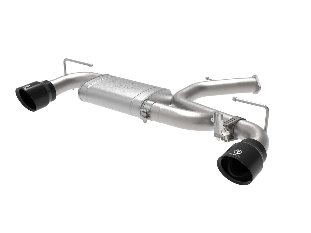 aFe Power Takeda 3 IN 304 Stainless Steel Axle-Back Exhaust System w/ Black Tip — Hyundai Veloster N 21-22 L4-2.0L (t) — 49-37029-B