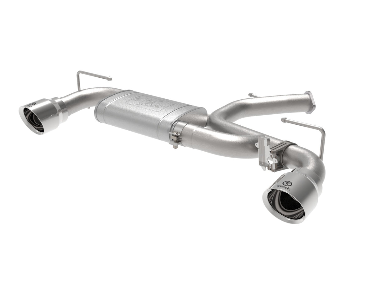 aFe Power Takeda 3 IN 304 Stainless Steel Axle-Back Exhaust System w/ Polished Tip — Hyundai Veloster N 21-22 L4-2.0L (t) — 49-37029-P
