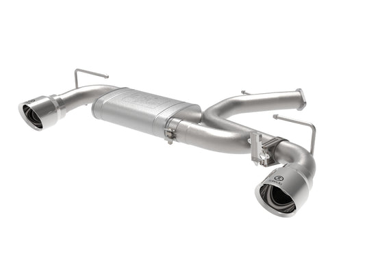 aFe Power Takeda 3 IN 304 Stainless Steel Axle-Back Exhaust System w/ Polished Tip — Hyundai Veloster N 21-22 L4-2.0L (t) — 49-37029-P
