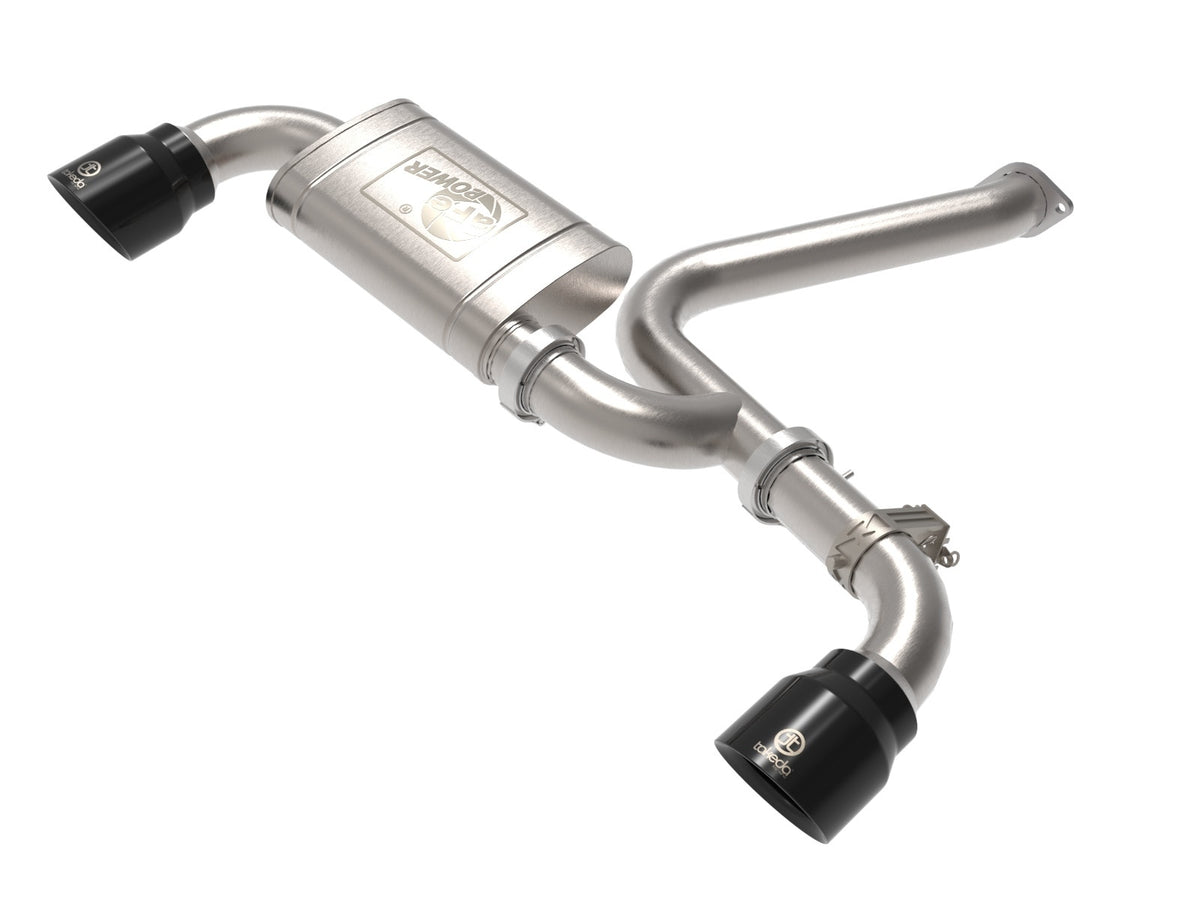aFe Power Takeda 3 IN 304 Stainless Steel Axle-Back Exhaust System w/ Black Tip — Hyundai Kona N 22-23 L4-2.0L (t) — 49-37032-B