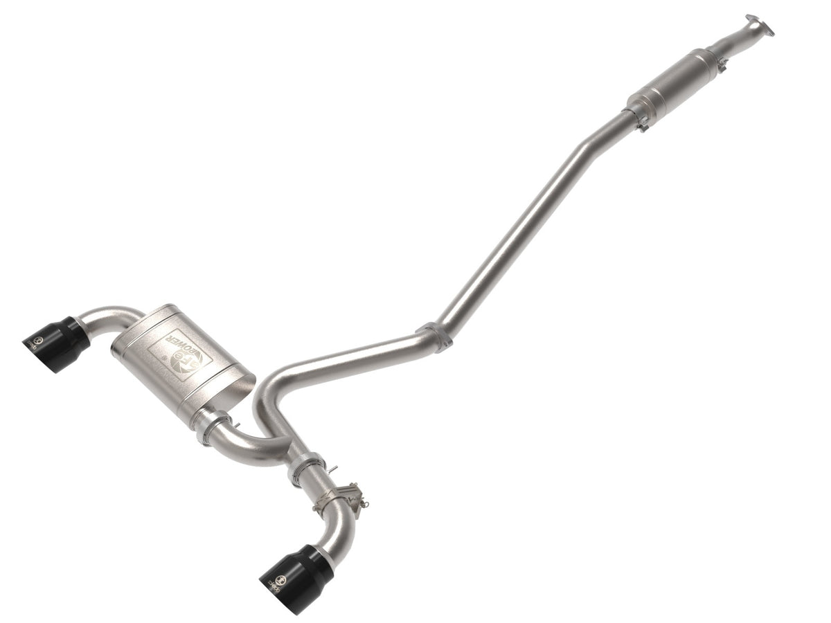 aFe Power Takeda 3 IN 304 Stainless Steel Cat-Back Exhaust System w/ Black Tip — Hyundai Kona N 22-23 L4-2.0L (t) — 49-37033-B