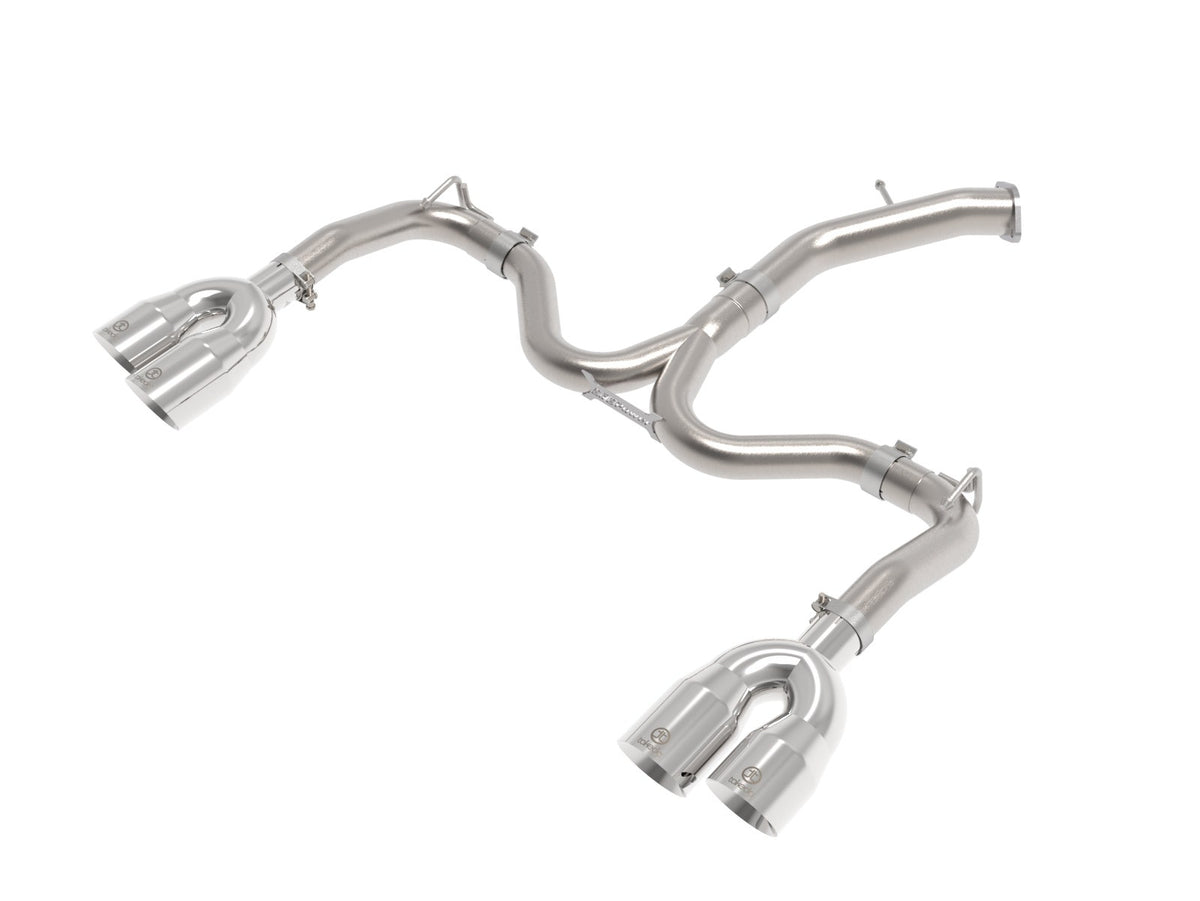 aFe Power Takeda 3 IN to 2-1/2 IN 304 Stainless Steel Axle-Back Exhaust w/ Polished Tips — Kia Forte GT 22-24 L4-1.6L (t) — 49-37039-P