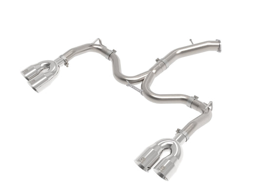 aFe Power Takeda 3 IN to 2-1/2 IN 304 Stainless Steel Axle-Back Exhaust w/ Polished Tips — Kia Forte GT 22-24 L4-1.6L (t) — 49-37039-P