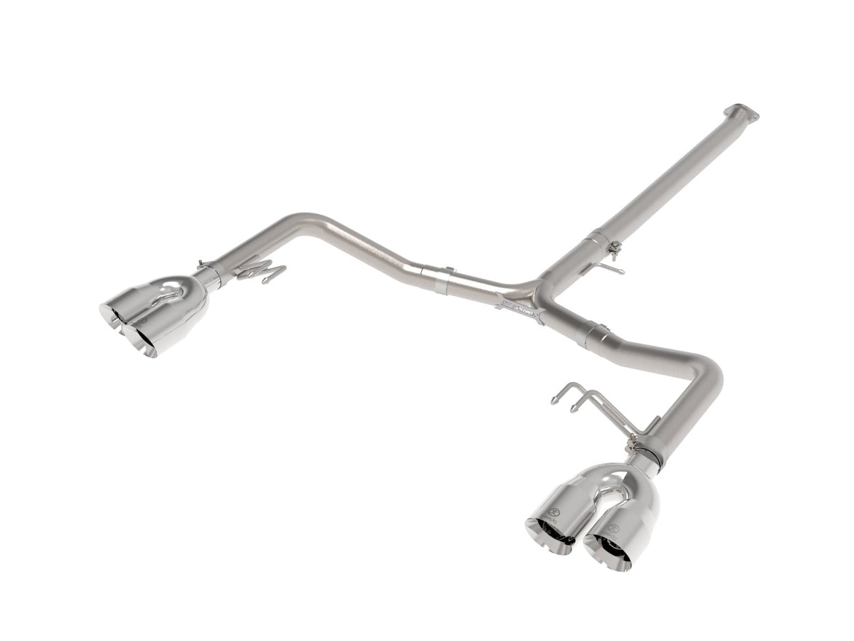 aFe Power Takeda 3 IN to 2-1/2 IN 304 Stainless Steel Axle-Back Exhaust System w/ Polished Tip — Kia K5 GT 21-24 L4-2.5L (t) — 49-37043-P