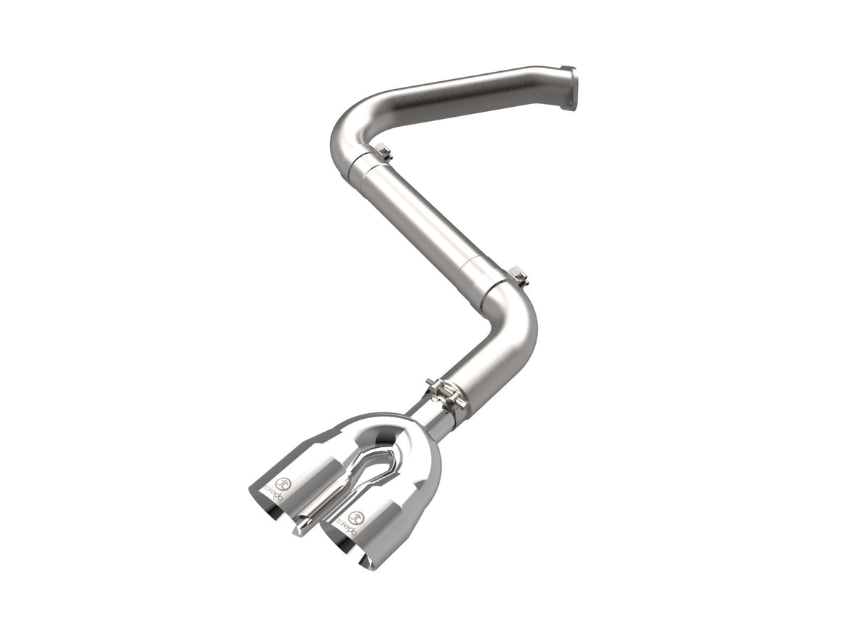 aFe Power Takeda 3 IN 304 Stainless Steel Axle-Back Exhaust System w/ Polished Tip — Hyundai Elantra N Line 21-26 L4-1.6L (t) — 49-37045-P