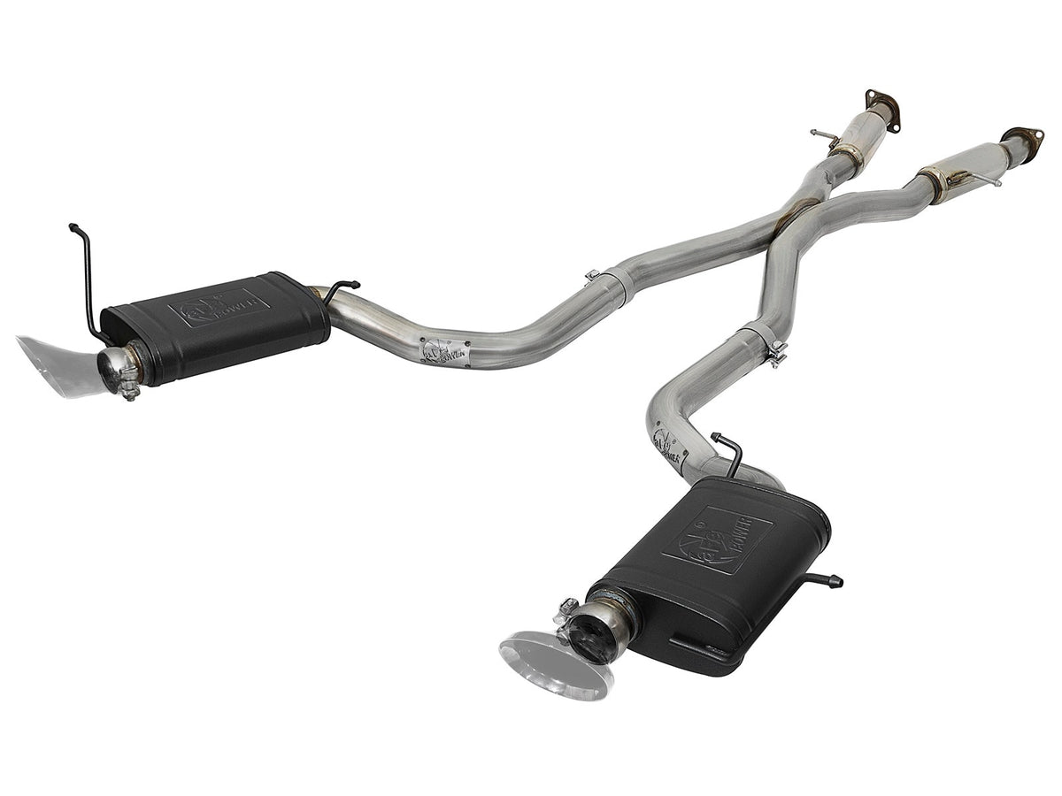 aFe Power MACH Force-Xp 3 IN 304 Stainless Steel Cat-Back Exhaust System w/ Resonators — Jeep Grand Cherokee (WK2) 12-21 V8-6.4L/V8-6.2L (sc) HEMI — 49-38059